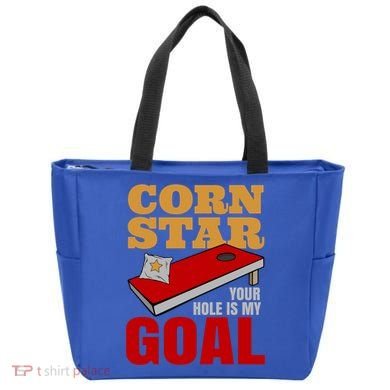 Funny Cornhole Corn Star Your Hole Is My Goal Cute Gift Tote Bag
