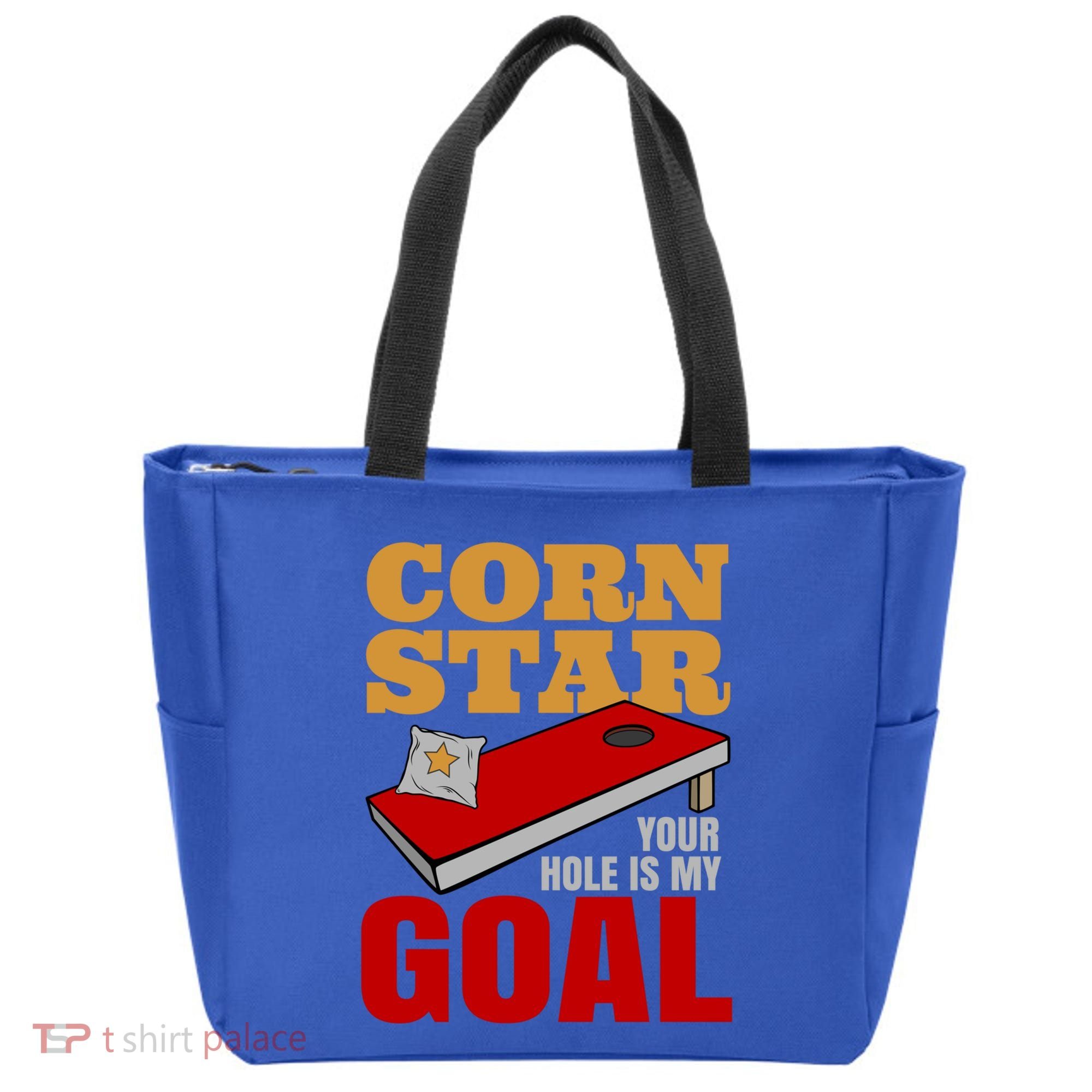Funny Cornhole Corn Star Your Hole Is My Goal Cute Gift Tote Bag