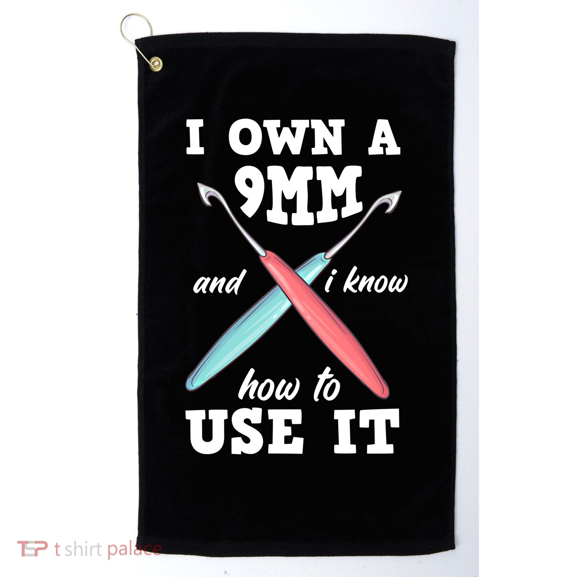 Funny Crocheting Crochet Cool Gift Golf Towel