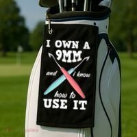 Funny Crocheting Crochet Cool Gift Golf Towel thumb 2