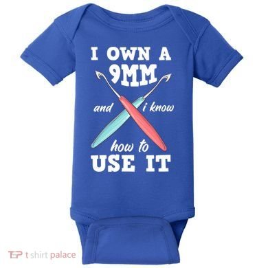 Funny Crocheting Crochet Cool Gift Baby Bodysuit