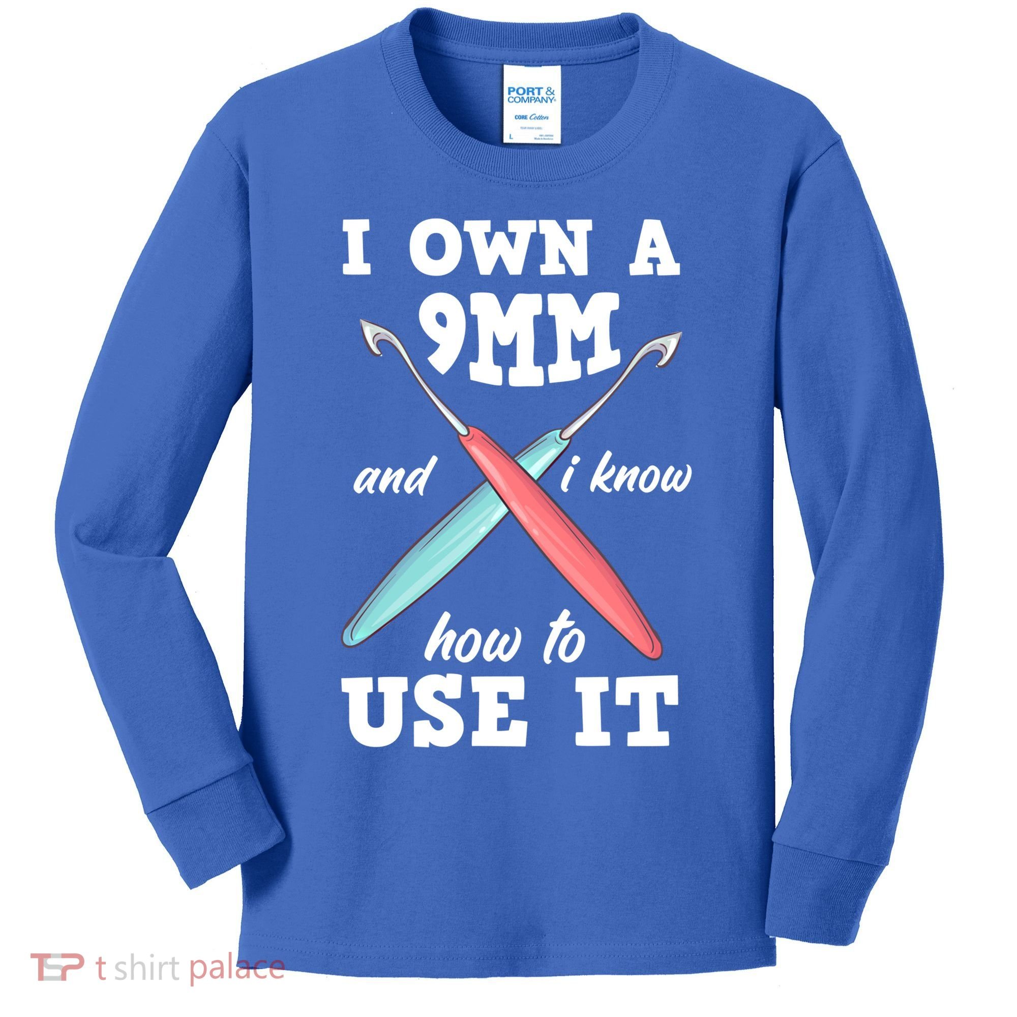 Funny Crocheting Crochet Cool Gift Kids Long Sleeve Shirt