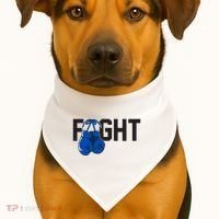 Fight Colon Cancer Awareness USA-Made Doggie Bandana thumb 1