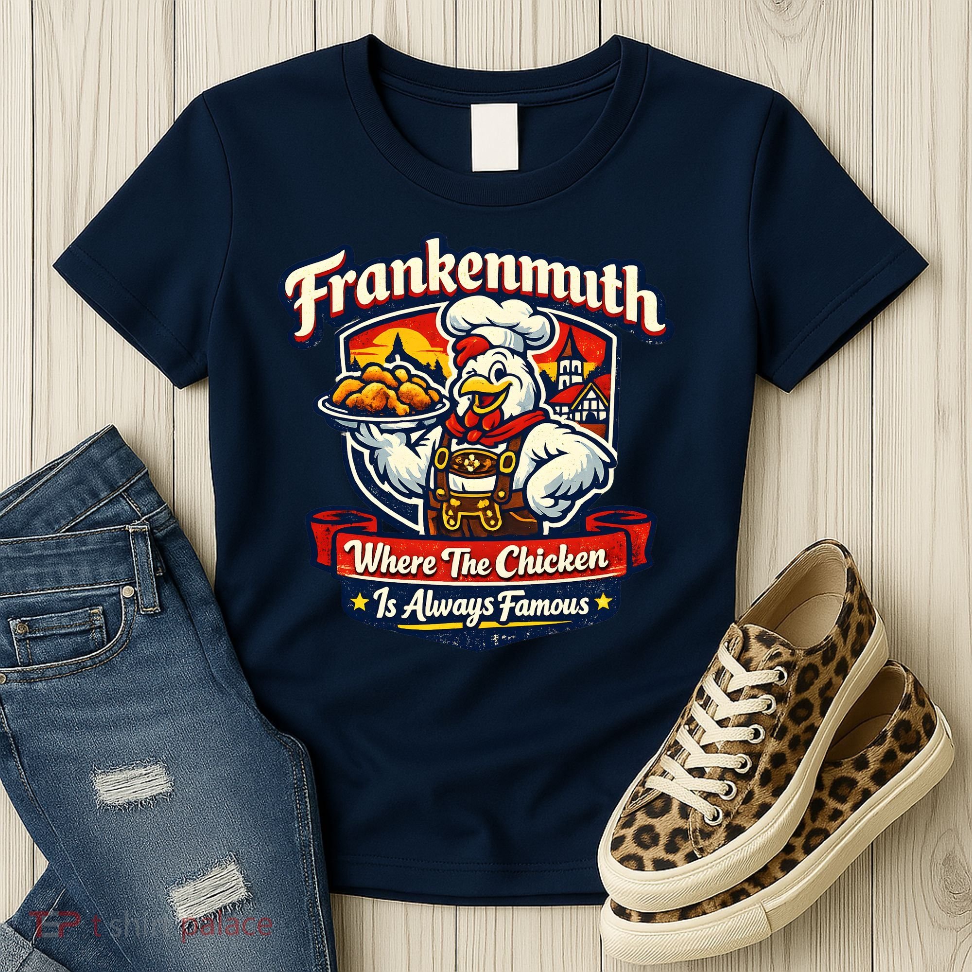 Frankenmuth Chicken Capital Bavarian Fried Chicken Legend Women's T-Shirt