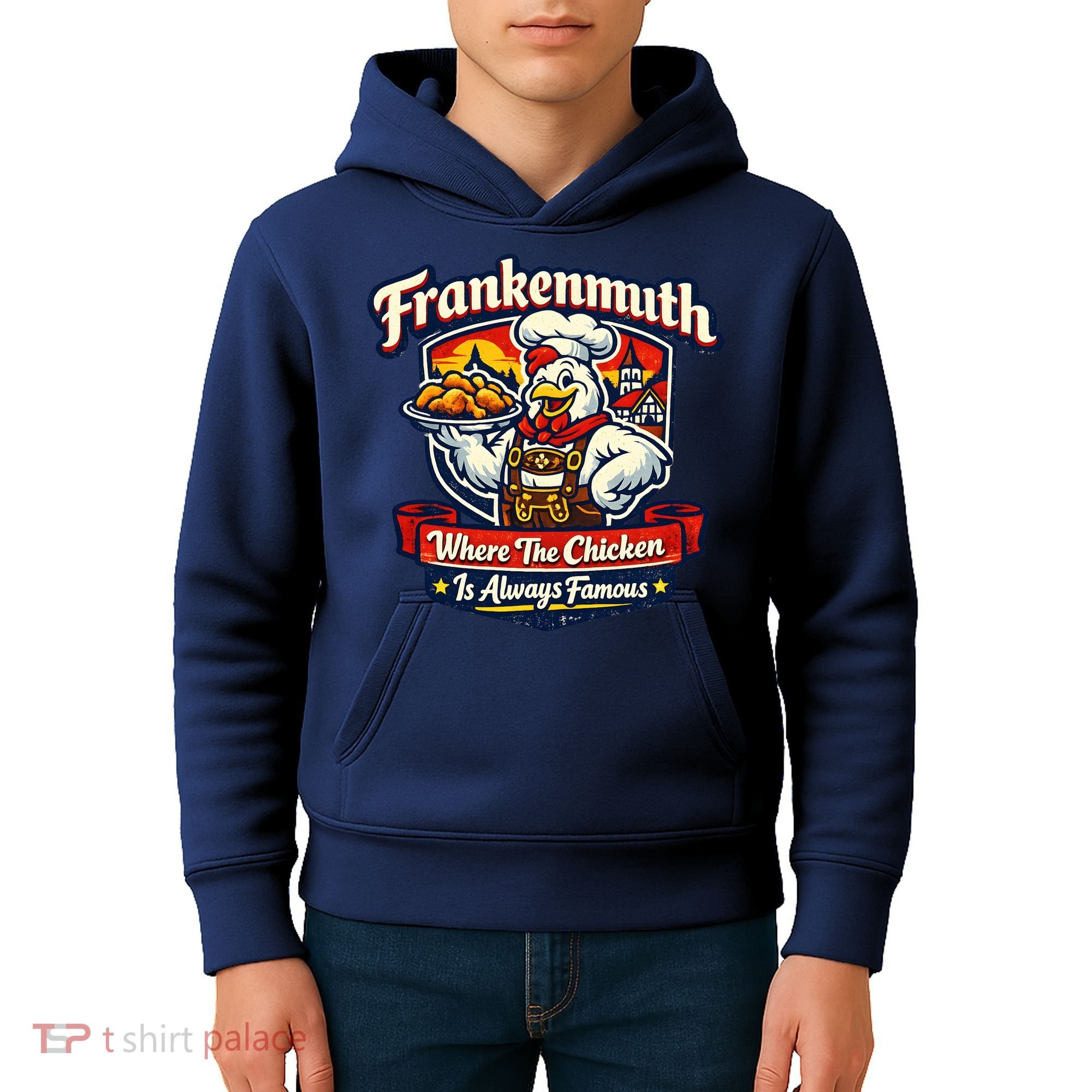 Frankenmuth Chicken Capital Bavarian Fried Chicken Legend Kids Hoodie