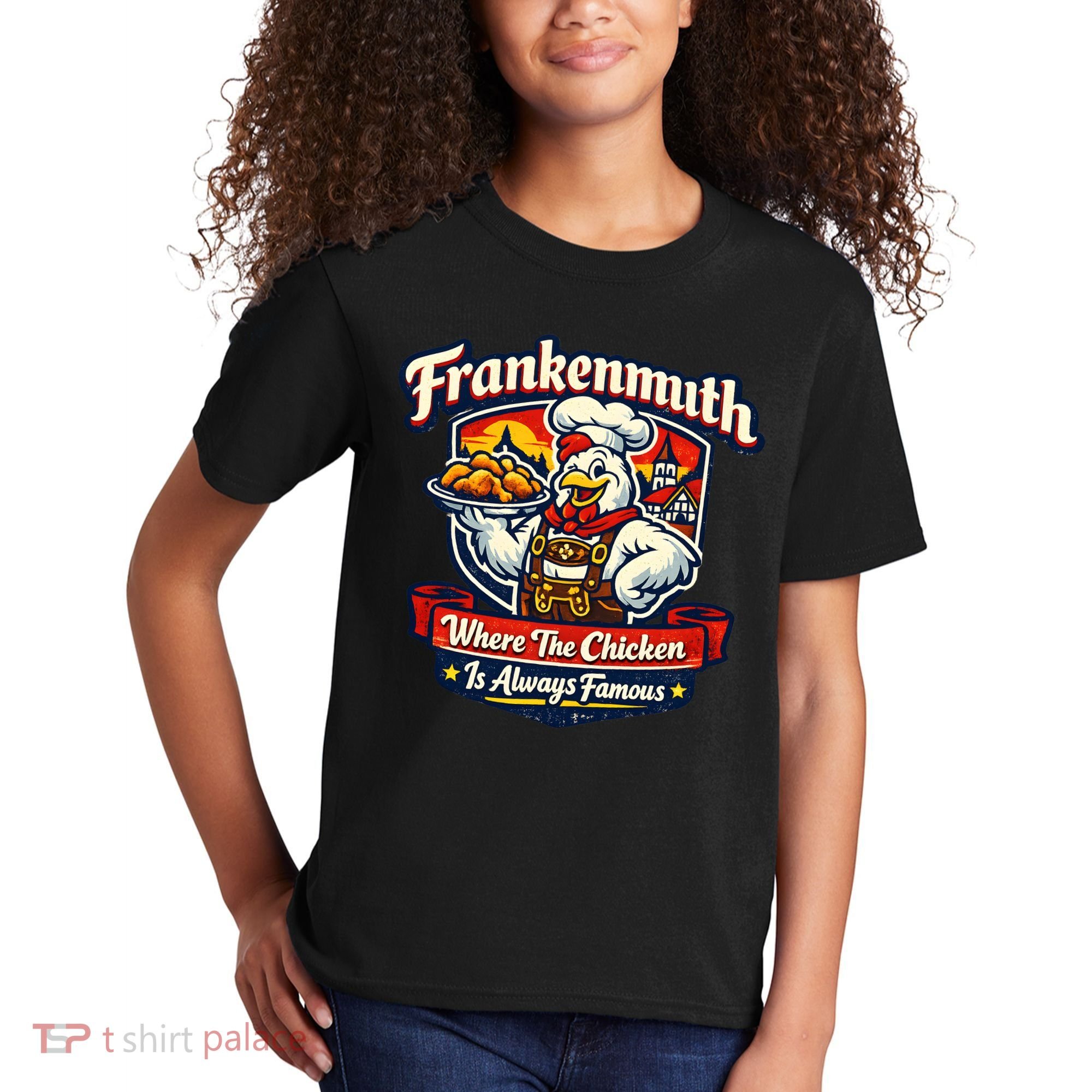 Frankenmuth Chicken Capital Bavarian Fried Chicken Legend Kids T-Shirt