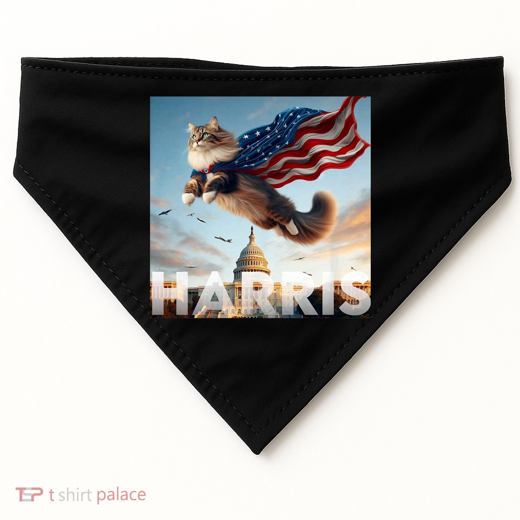 Funny Childless Cat Ladies For Harris 2024 USA-Made Doggie Bandana