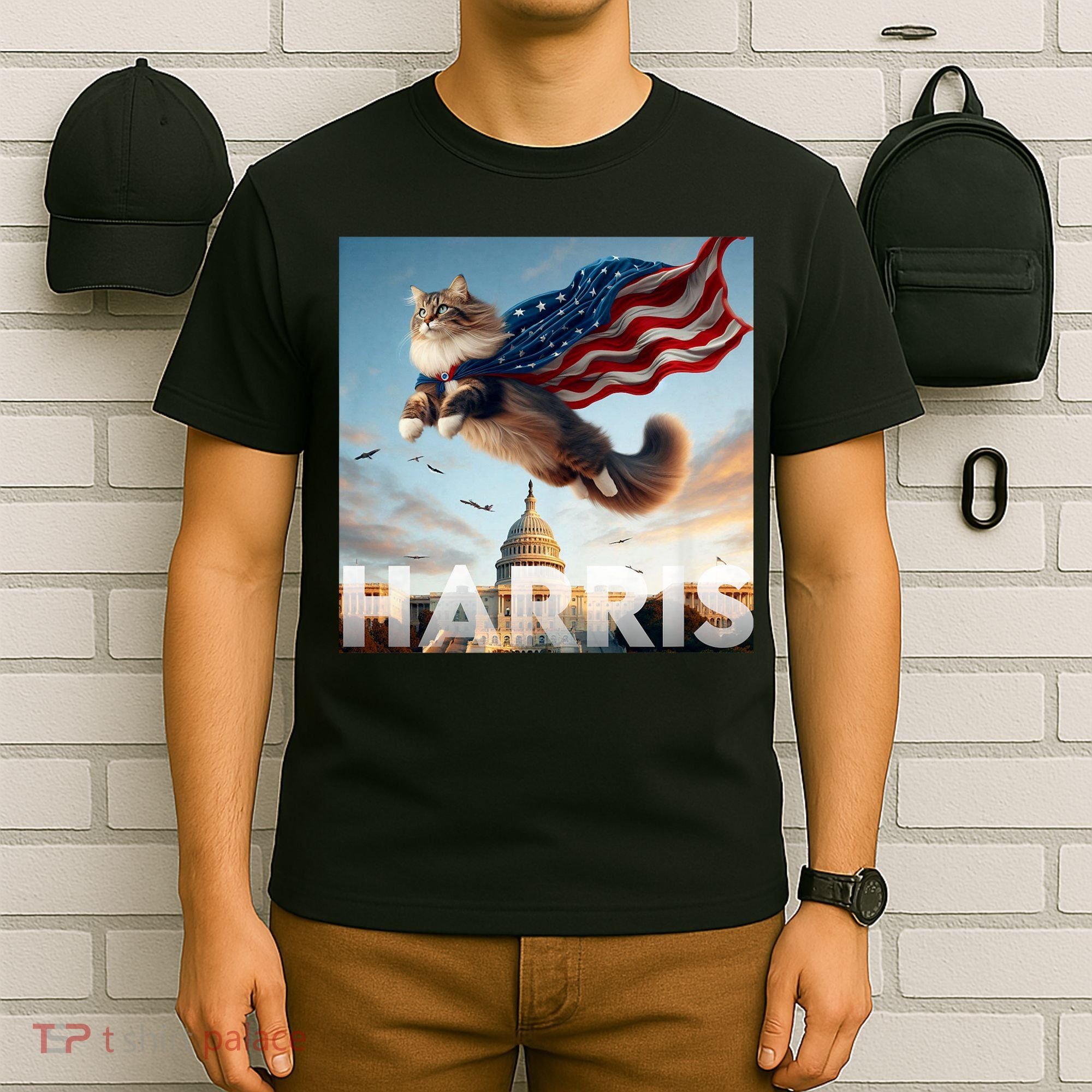 Funny Childless Cat Ladies For Harris 2024 T-Shirt