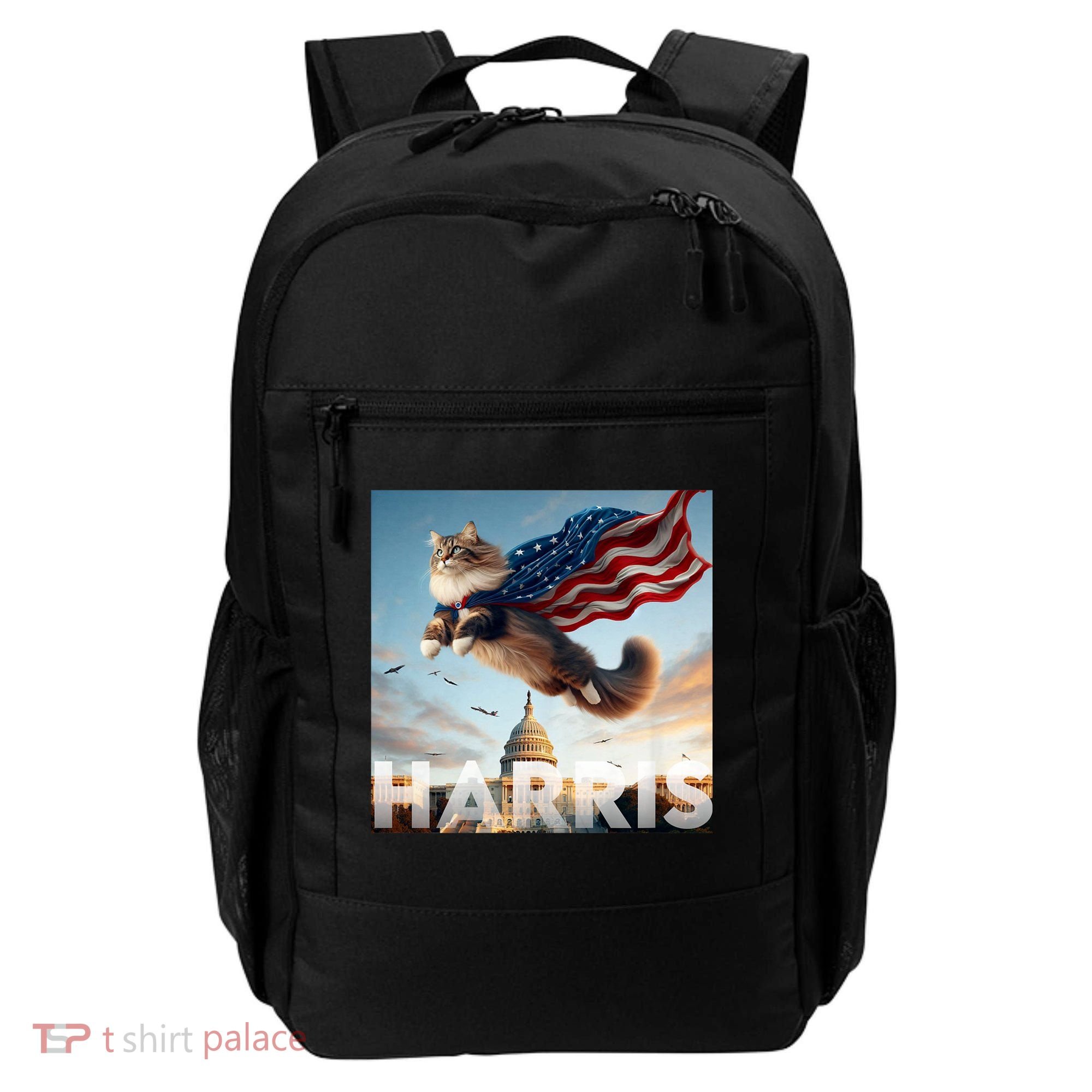 Funny Childless Cat Ladies For Harris 2024 Backpack