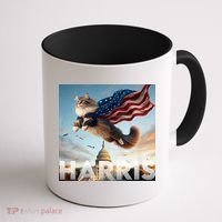 Funny Childless Cat Ladies For Harris 2024 Coffee Mug thumb 1