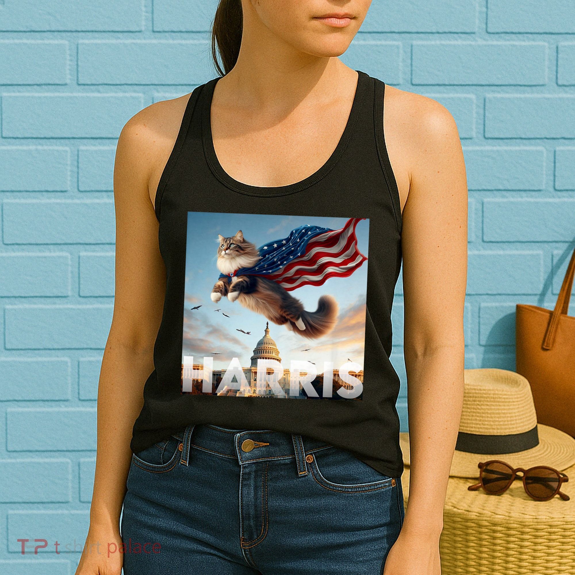 Funny Childless Cat Ladies For Harris 2024 Women's Tank Top