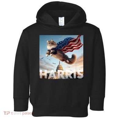 Funny Childless Cat Ladies For Harris 2024 Toddler Hoodie