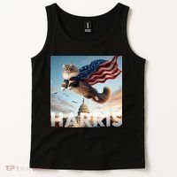 Funny Childless Cat Ladies For Harris 2024 Tank Top thumb 2