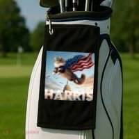 Funny Childless Cat Ladies For Harris 2024 Golf Towel thumb 2