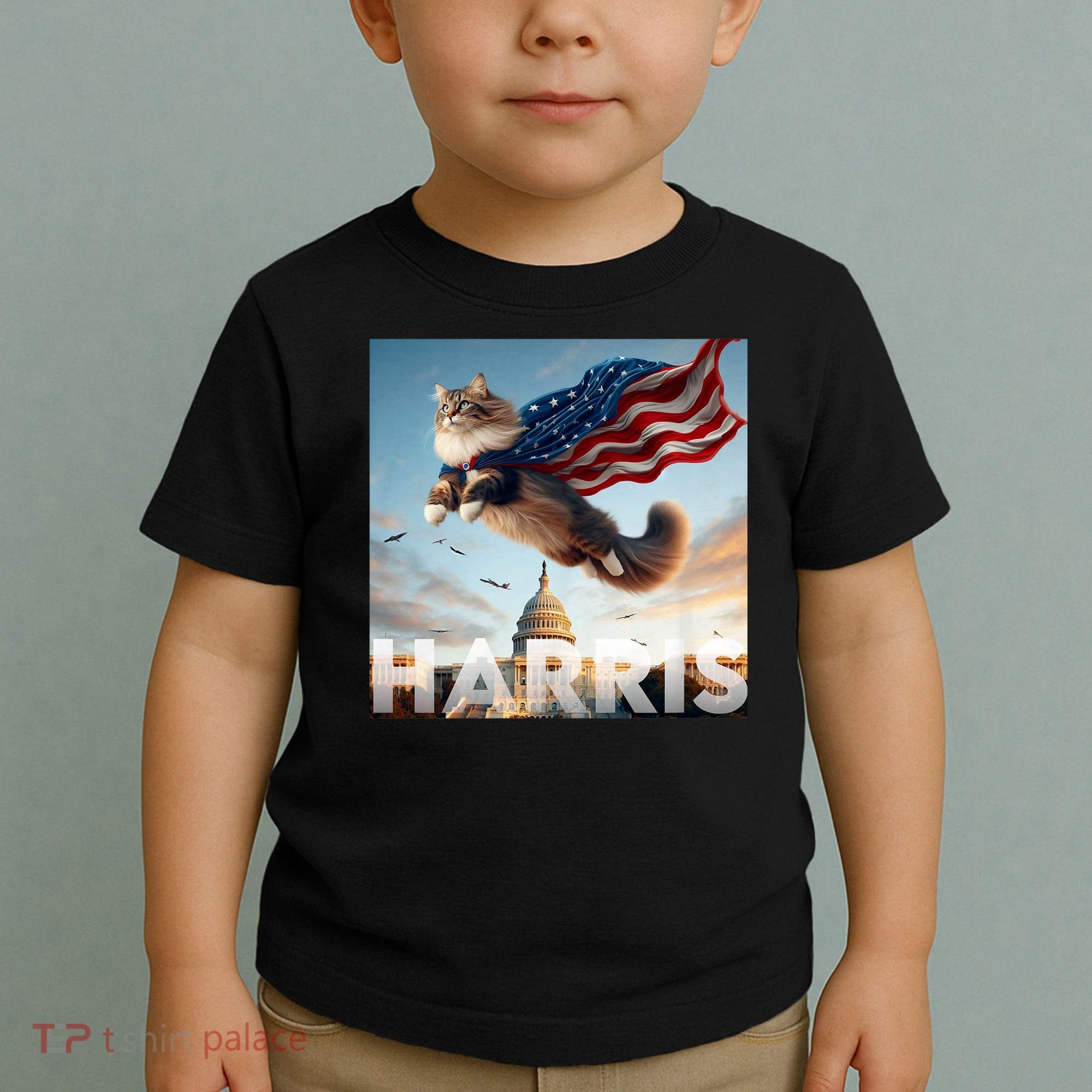 Funny Childless Cat Ladies For Harris 2024 Toddler T-Shirt
