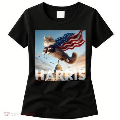 Funny Childless Cat Ladies For Harris 2024 Women's T-Shirt