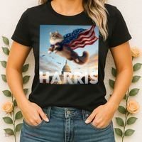 Funny Childless Cat Ladies For Harris 2024 Women's T-Shirt thumb 2