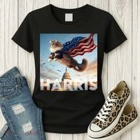 Funny Childless Cat Ladies For Harris 2024 Women's T-Shirt thumb 3