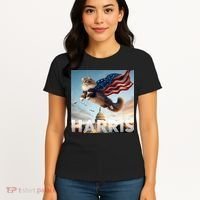 Funny Childless Cat Ladies For Harris 2024 Women's T-Shirt thumb 4