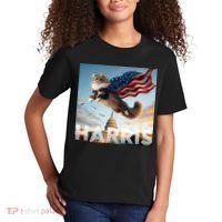 Funny Childless Cat Ladies For Harris 2024 Kids T-Shirt thumb 2