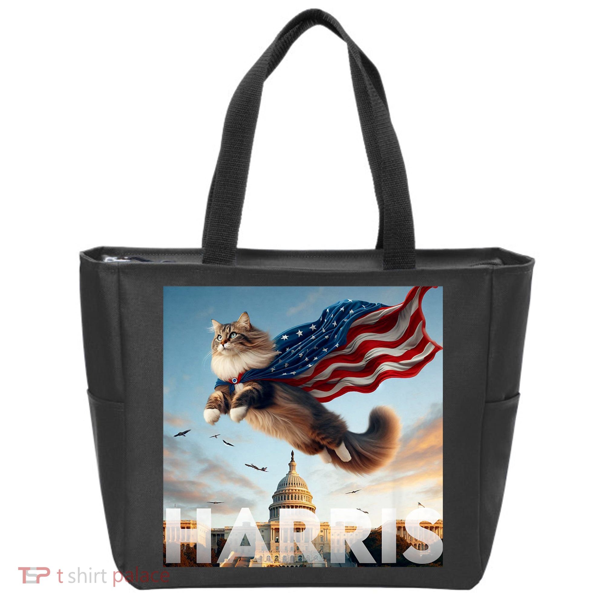 Funny Childless Cat Ladies For Harris 2024 Tote Bag
