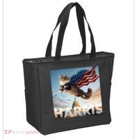 Funny Childless Cat Ladies For Harris 2024 Tote Bag thumb 2