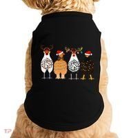 Funny Christmas Chicken Farm Animals  Doggie Tank thumb 0