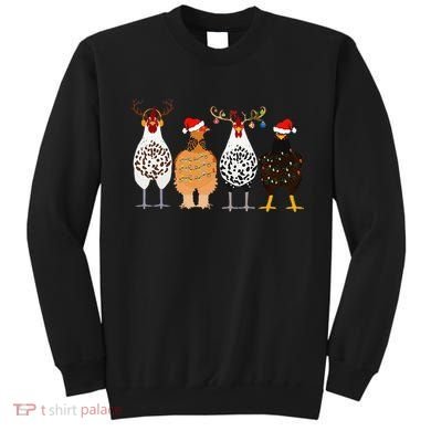 Funny Christmas Chicken Farm Animals  Sweatshirt