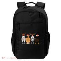 Funny Christmas Chicken Farm Animals  Backpack thumb 0