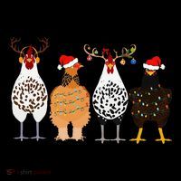 Funny Christmas Chicken Farm Animals  Women's Hoodie thumb 2