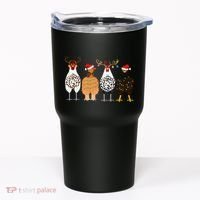 Funny Christmas Chicken Farm Animals  Tumbler thumb 0
