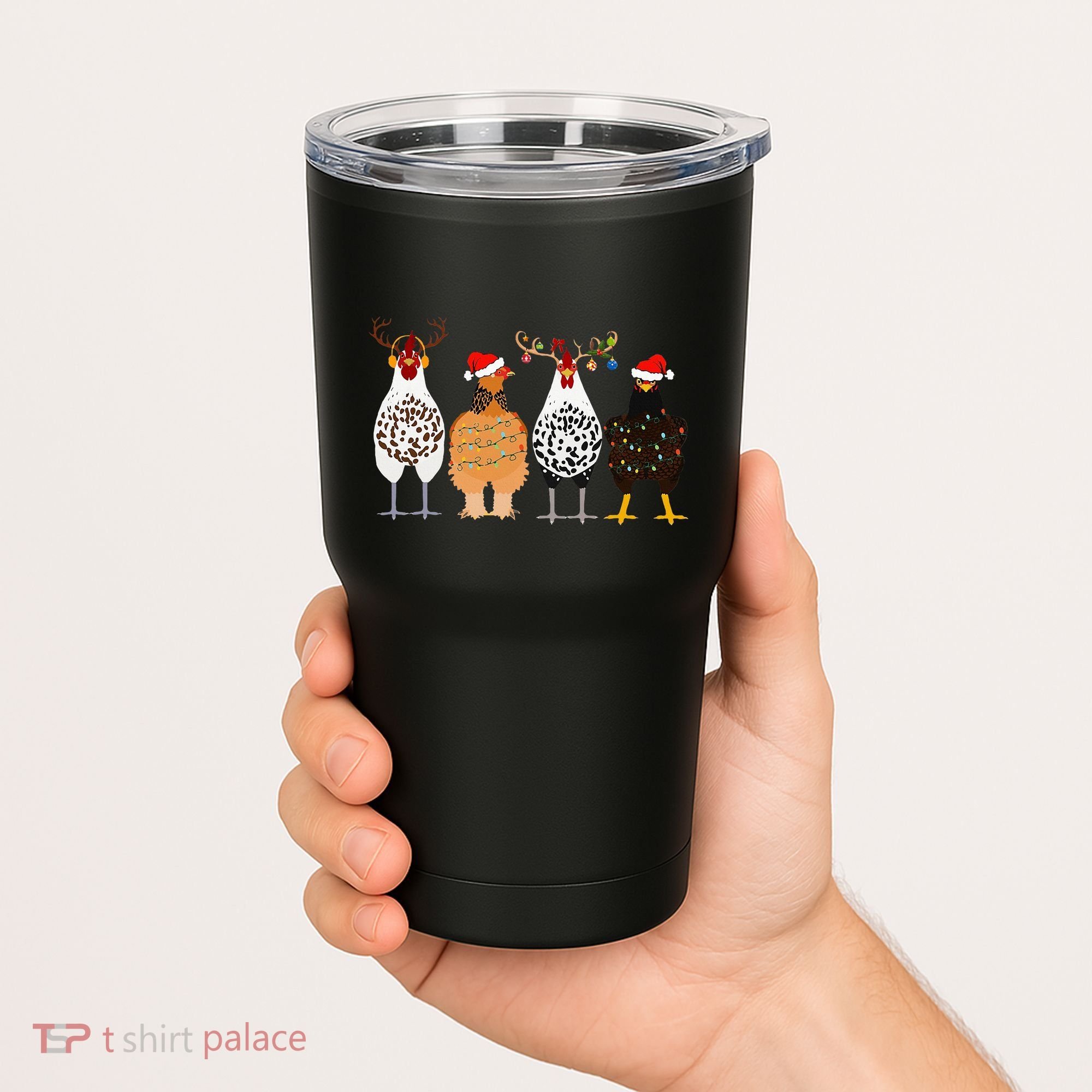 Funny Christmas Chicken Farm Animals  Tumbler