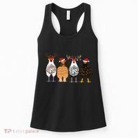 Funny Christmas Chicken Farm Animals  Women's Tank Top thumb 0