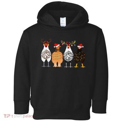 Funny Christmas Chicken Farm Animals  Toddler Hoodie