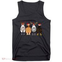 Funny Christmas Chicken Farm Animals  Tank Top thumb 0
