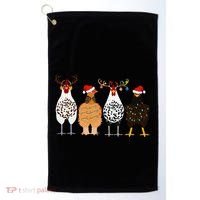 Funny Christmas Chicken Farm Animals  Golf Towel thumb 0