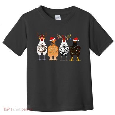 Funny Christmas Chicken Farm Animals  Toddler T-Shirt