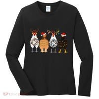 Funny Christmas Chicken Farm Animals  Women's Long Sleeve Shirt thumb 0