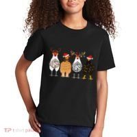 Funny Christmas Chicken Farm Animals  Kids T-Shirt thumb 2