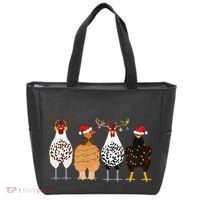 Funny Christmas Chicken Farm Animals  Tote Bag thumb 0