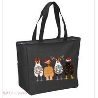 Funny Christmas Chicken Farm Animals  Tote Bag thumb 2
