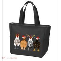 Funny Christmas Chicken Farm Animals  Tote Bag thumb 3
