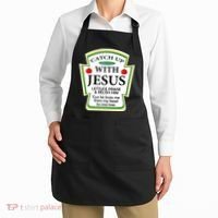 Funny Christian Catch Up With Jesus Ketchup Hoodie Apron thumb 2