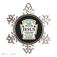 Funny Christian Catch Up With Jesus Ketchup Hoodie Ornament thumb 0