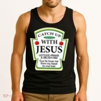 Funny Christian Catch Up With Jesus Ketchup Hoodie Tank Top thumb 3