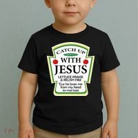 Funny Christian Catch Up With Jesus Ketchup Hoodie Toddler T-Shirt thumb 2