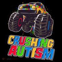 Funny Cool Crushing Autism Puzzle Piece Monster Truck Coffee Mug thumb 5
