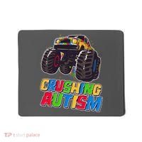Funny Cool Crushing Autism Puzzle Piece Monster Truck Mousepad thumb 0