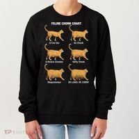 Feline Chonk Cat Chart Funny Dank Meme Oh Lawd He Comin Women's Sweatshirt thumb 0