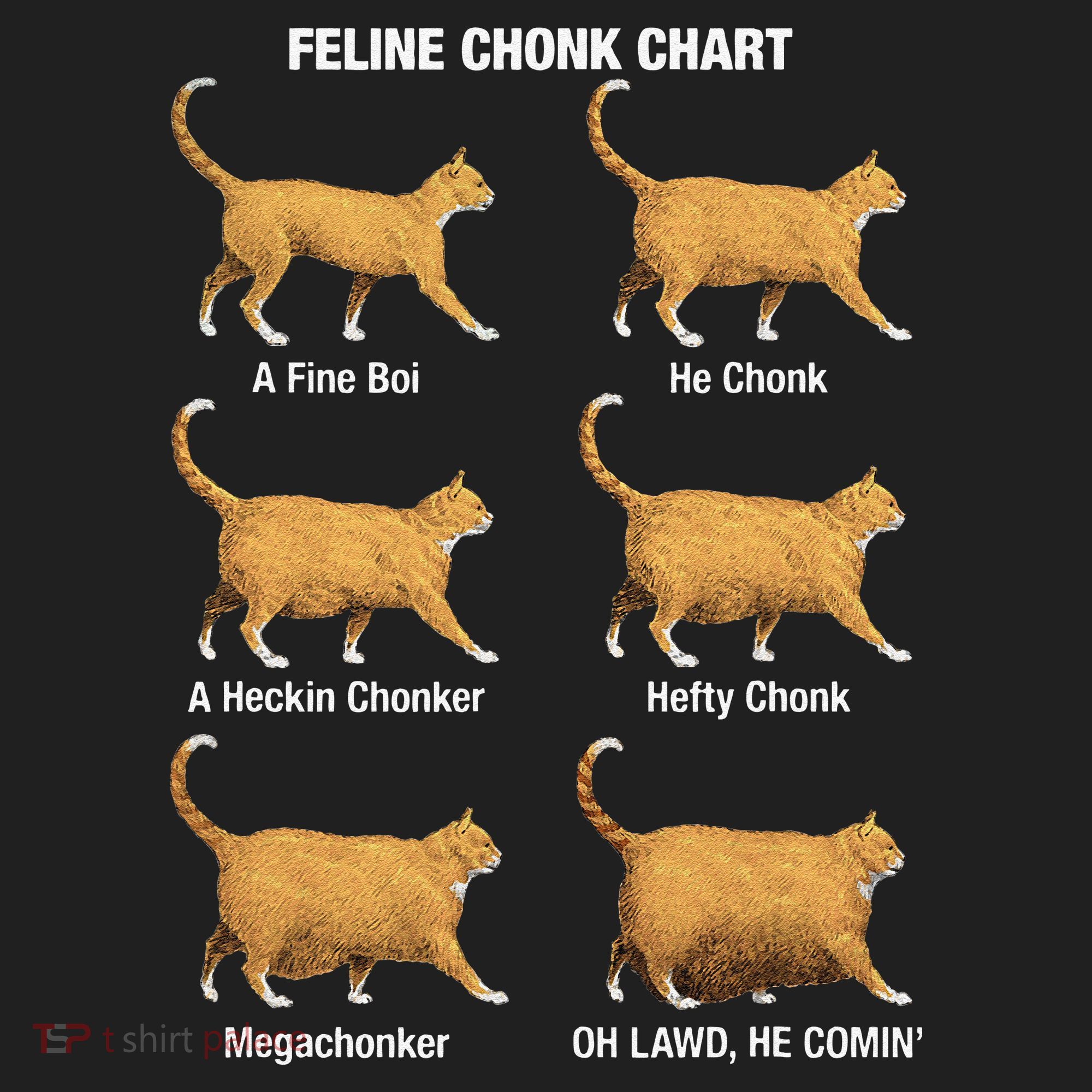 Feline Chonk Cat Chart Funny Dank Meme Oh Lawd He Comin Beanie